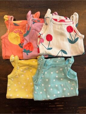 Fruit & Polka Dot Tank Onsie Set - Bright Mix- size 3 months.